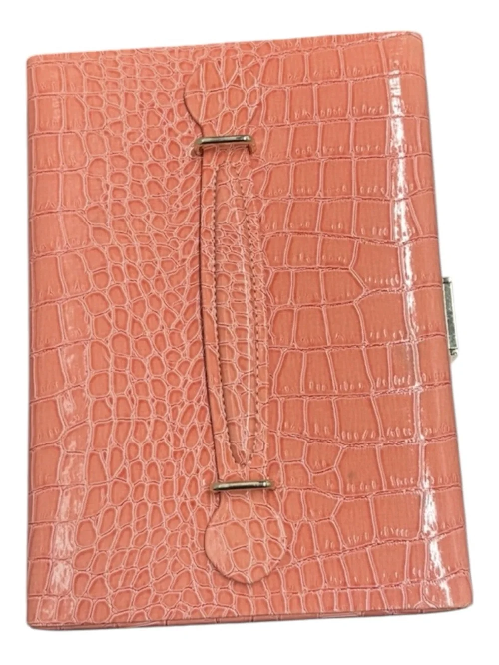 VLANDO Travel Jewelry Case Coral Croc-Embossed